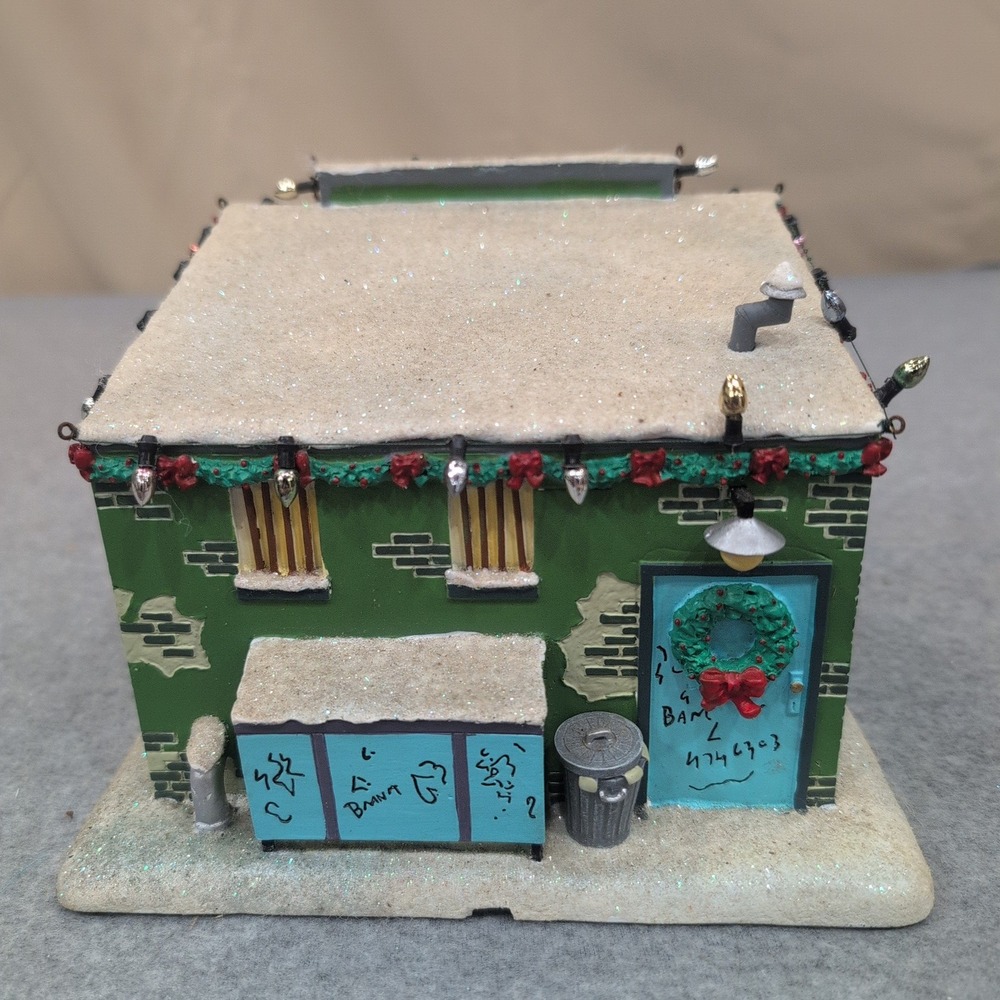 The Simpsons Android's Dungeon Baseball Card Shop Christmas Village Building - Picture 6 of 7
